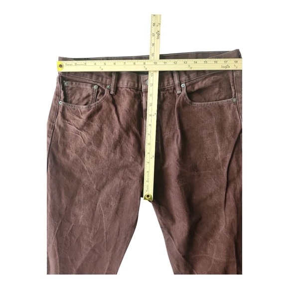 Levi’s 501 Straight Leg Jeans – Men’s 40x34, 100% Cotton, Button Fly, Brown - Picture 3 of 7
